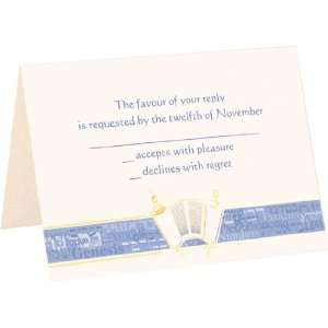 Bar Mitzvah Response Card Coming of Age Blue (50 Pack)