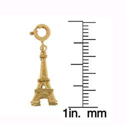 14k Gold 3 D Eiffel Tower Charm  