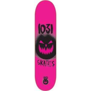 1031 Jack   O   Lantern Pink Skateboard Deck   7.75  