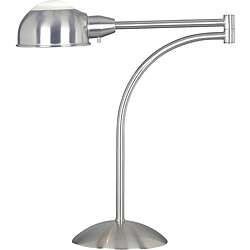 Summers 20 inch Brushed Steel Swing Arm Table Lamp  