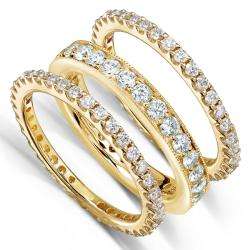   Gold 2ct TDW Diamond 3 piece Stackable Eternity Ring Set (H I, I1 I2