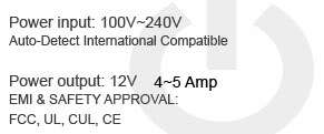 Sanyo JS 12050 2C LCD TV 12V AC Adapter Power Supply 5a  