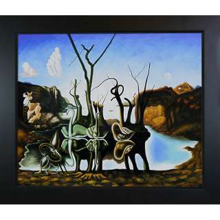 Salvador Dali Swans Reflecting Elephants Canvas Art  