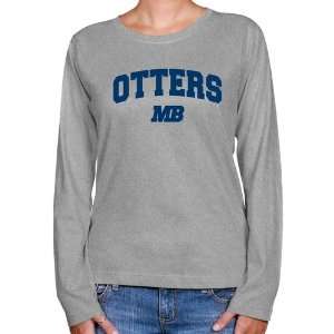 NCAA Cal State Monterey Bay Otters Ladies Ash Logo Arch Long Sleeve 