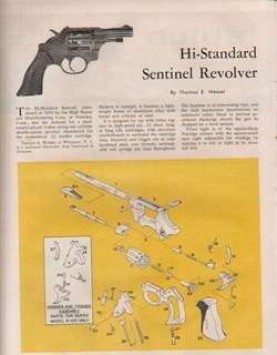 1960 High Standard Sentinel Revolver Parts List Article  