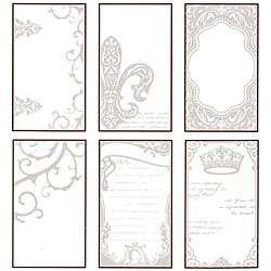 Tattered Angels Regal Embossed Chip Tiles (Pack of 6)   