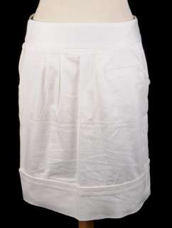 ADRIENNE VITTADINI White Stretch Cotton Mini Skirt 4  