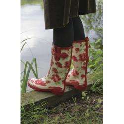 Laura Ashley Womens Elegance Floral Rubber Wellington Boots 