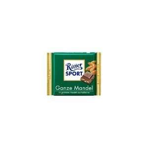 Ritter Sport Almonds Chocolate 100g Bar  Grocery & Gourmet 