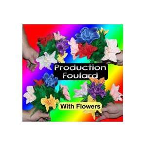  Production Foulard w/ Bouquets Flower Stage Magic Trick 