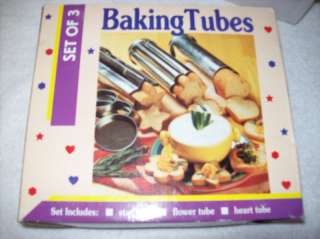 Set of 3 shaped oven baking tubes  