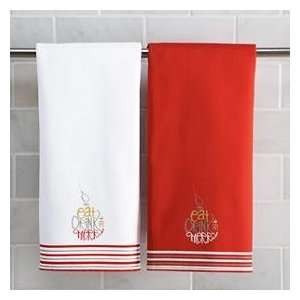  Lenox Eat, Drink, & Be Merry Kitchen Towels, Set of 2 