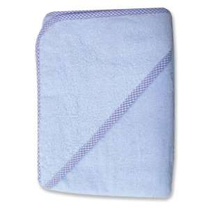 Hooded Towel  Blue Loop Terry W/Blue Gingham Seersucker Trim; 30 X 34 