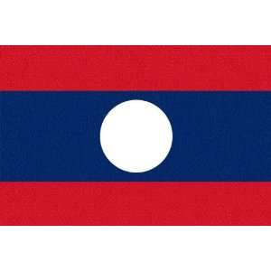Laos Flag Sheet of 21 Personalised Glossy Stickers or Labels