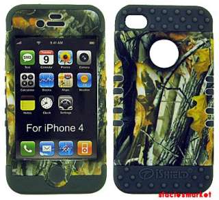 iPhone 4 4S Rocker Series Silicone Skin + Hard Case Camo Branch on 