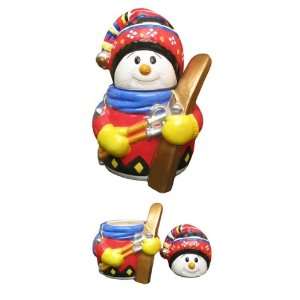  Snowman Skier Cookie Jar 