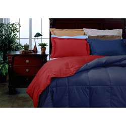   / Red Reversible 3 piece Down Comforter and Sham Set  