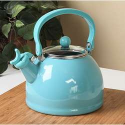 Calypso Basics Turquoise Whistling Tea Kettle  