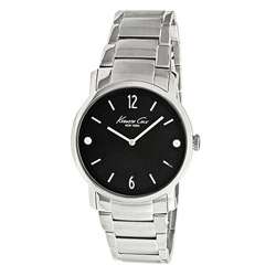 Kenneth Cole Mens Stainless Steel Black Dial Watch  