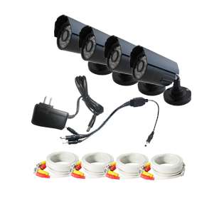 CCTV Weatherpro​of Outdoor Color IR Security DVR Camera Kit 4pc 