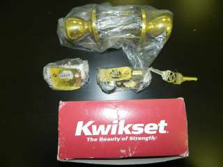 Kwikset 400T 3 MK 6AL RCS Tylo Keyed Entry Knob, Polished Brass by 