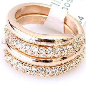 70ct Wedding Ring Set use Swarovski Crystal 440RR  