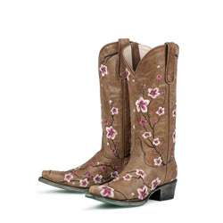 Lane Boots Womens Brown/ Pink Sakura Cowboy Boots  