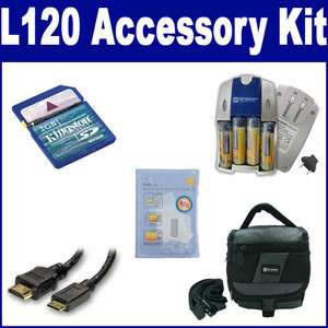 Nikon Coolpix L120 Digital Camera Accessory Kit, Charger, Memory Card 