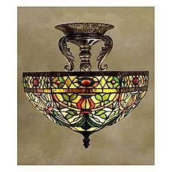 Tiffany style Victorian Stained Glass Ceiling Lamp  