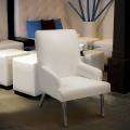 Francisco White Bonded Leather Club Chair  