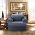 Sure Fit Stretch Stripe 2 piece T cushion Chair Slipcover