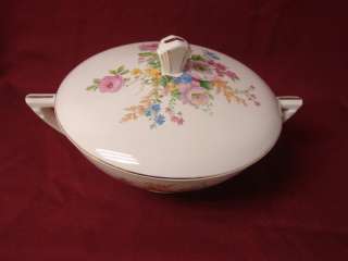Vintage Knowles, Edwin, China Dinnerware Pink rose spray, Covered 