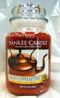 Yankee Candle BRIGHT COPPER KETTLES 22 oz Jar HOUSEWARMER My Favorite 