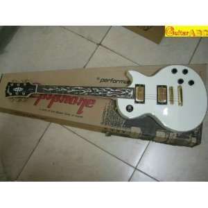   white with flamed fingerboard electric guitar Musical Instruments