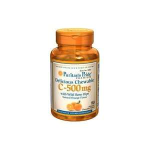 Chewable Vitamin C 500 mg with Rose Hips 500 mg 90 Chewables