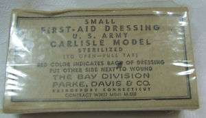  US Army First Aid small dressing Wound bandage carlisle model  