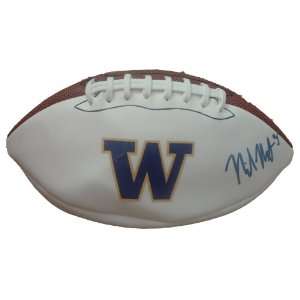  Nick Montana Autographed Washington Huskies Logo Football 