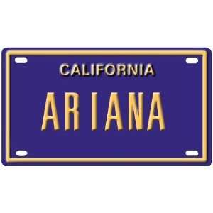   Ariana Mini Personalized California License Plate 