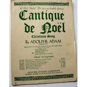  O Holy Night (Cantique De Noel) Christmas Anthem Adolphe 