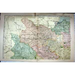  MAP 1895 NORTH WEST YORKSHIRE SETTLE RICHMOND ENGLAND 