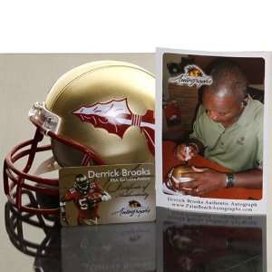   (FSU) #10 Derrick Brooks Autographed Mini Helmet
