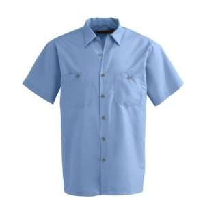 Unisex Work Shirt, 65P/35C, S/S, Blue, Small Health 