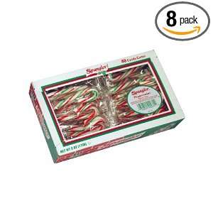 Spangler Mini Candy Canes, Red, Green and White, 40 Count (Pack of 8 