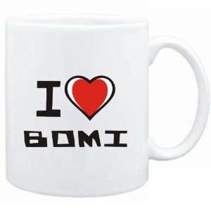 Mug White I love Bomi  Cities 