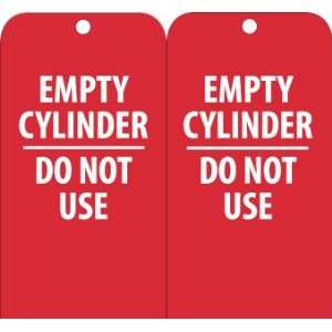 Accident Prevention Tags, Empty Cylinder Do Not Use, 6X3, Unrip Vinyl 