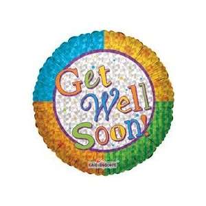 18 Foil Balloon, Get Well Color Wheel (1 Ct) Toys 