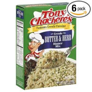 Tony Chacheres Rice Mix Butter & Herb, 7 Ounce (Pack of 6)  
