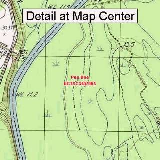 USGS Topographic Quadrangle Map   Pee Dee, South Carolina (Folded 