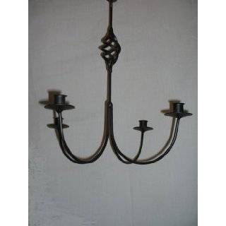  Wrought Iron 4 Arm Candle Chandelier