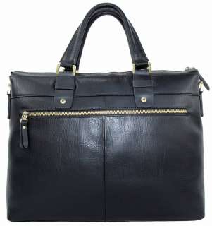 Mens TOP Genuine Cowhide Leather Case Briefcase Messenger Laptop Bag 